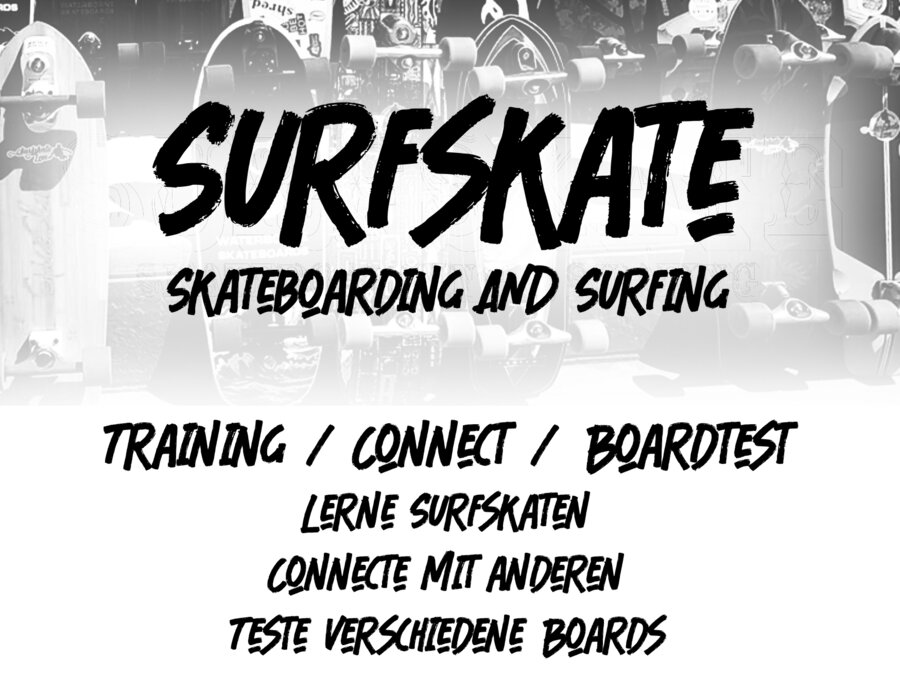 Surfskate flyer: training, connect and board test sessions